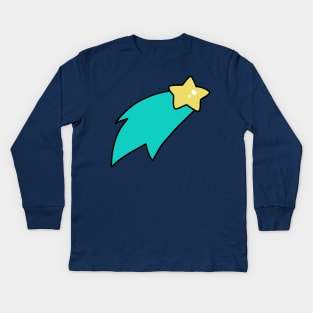 Blue Shooting Star Kids Long Sleeve T-Shirt